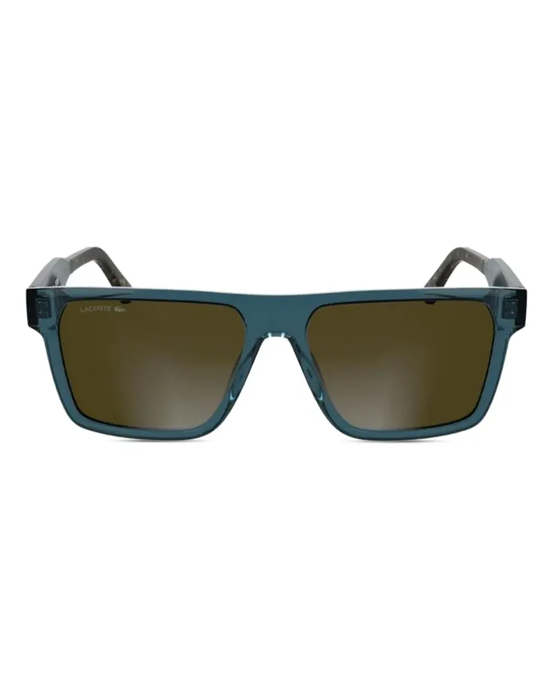 Lacoste Sonnenbrille mit eckigem Gestell - Blau Blau