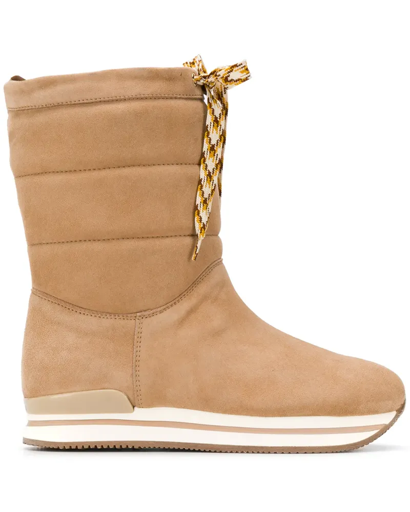 Hogan Stiefel mit Shearling-Futter - Nude Nude