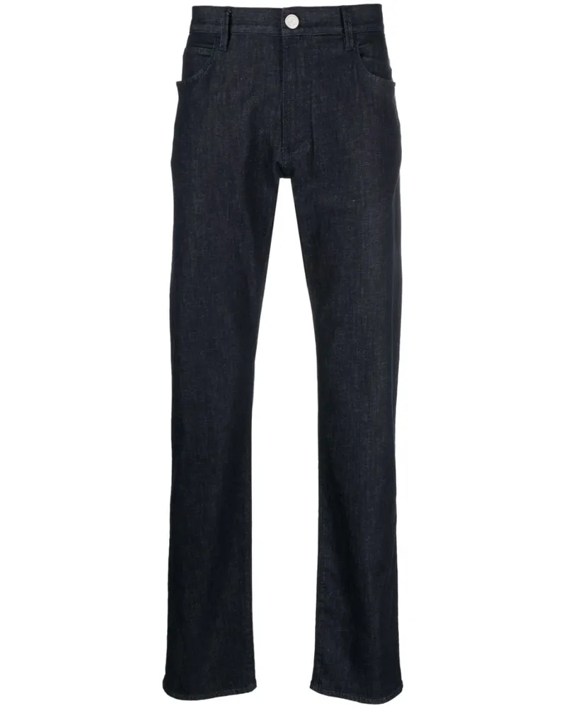 Giorgio Armani Dunkle Straight-Leg-Jeans Blau