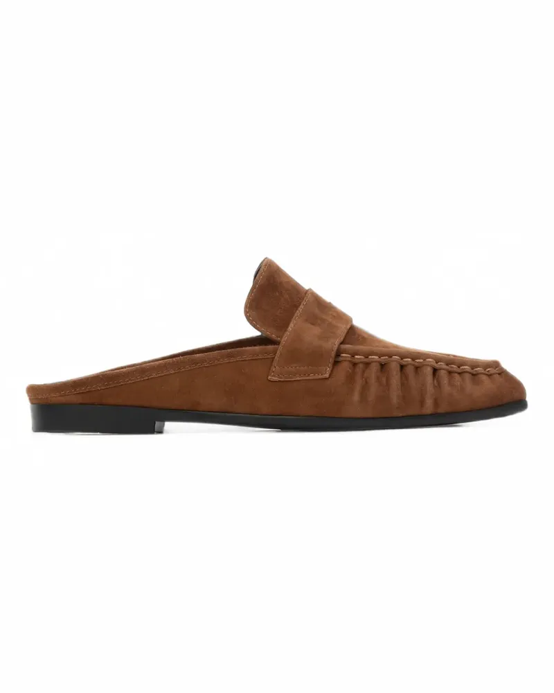 BLACK SUEDE STUDIO Gabby suede flat mules - Braun Braun