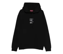 Hoodie mit grafischem Print - Schwarz