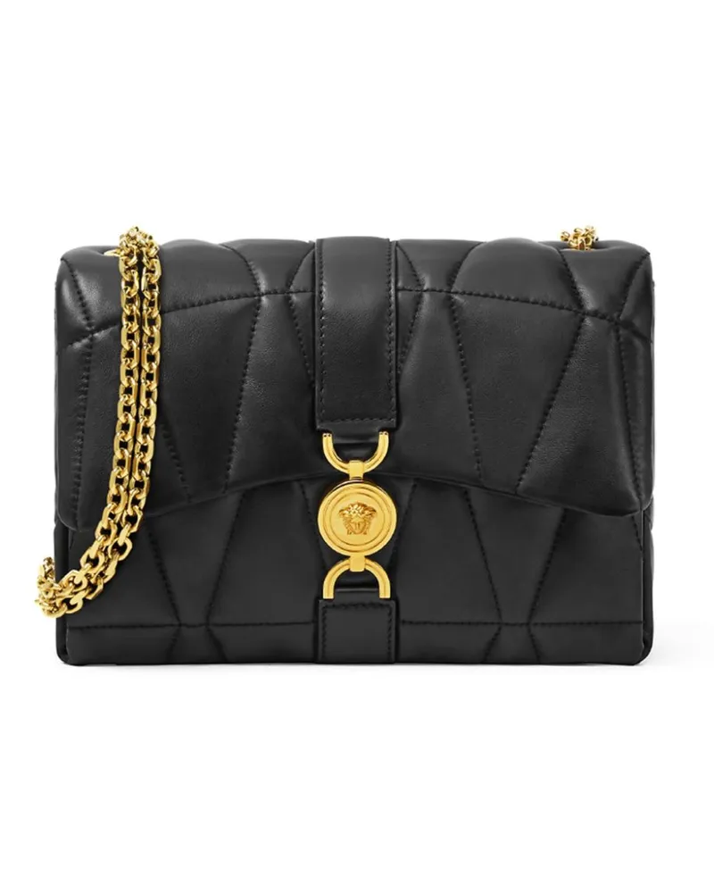 Versace Gesteppte Kleio Schultertasche - Schwarz Schwarz