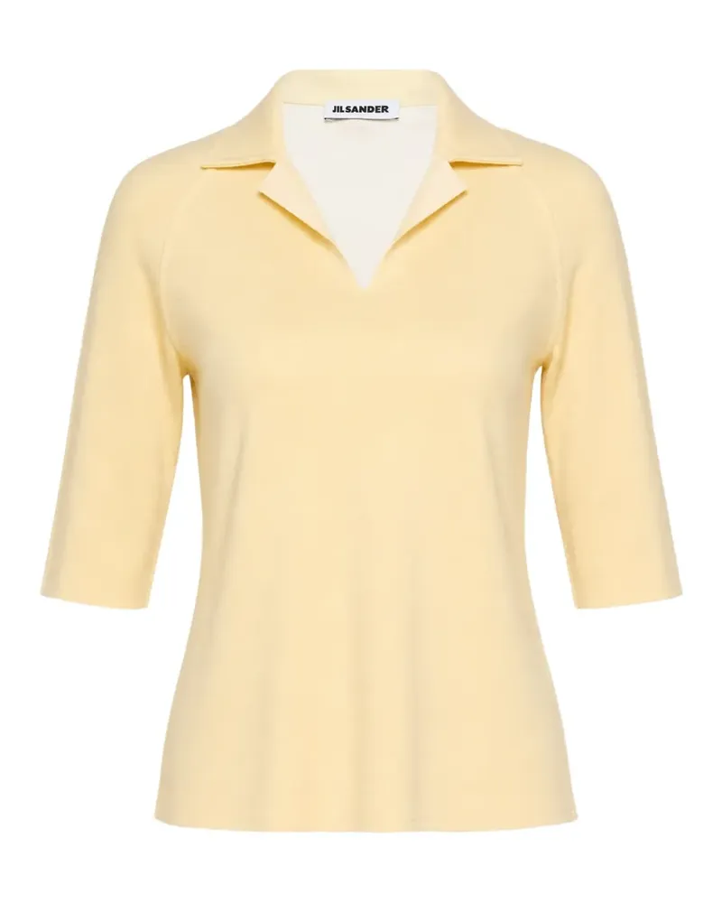 Jil Sander raglan-sleeve polo shirt - Nude Nude