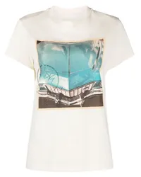 Zadig & Voltaire Zoe T-Shirt mit Foto-Print Nude