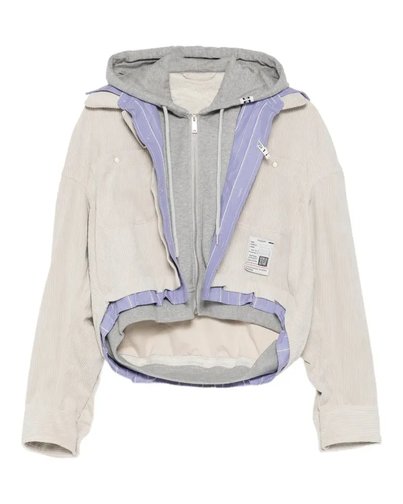 MIHARAYASUHIRO Cordjacke im Layering-Look - Nude Nude