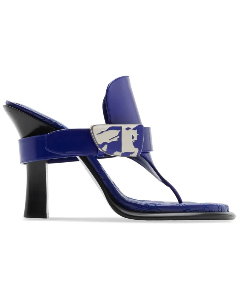Burberry Bay Mules aus Leder - Blau Blau