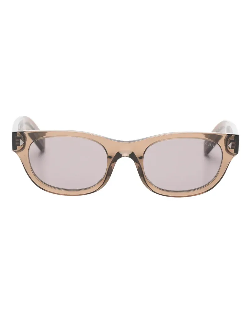 Prada Sonnenbrille mit ovalem Gestell - Braun Braun