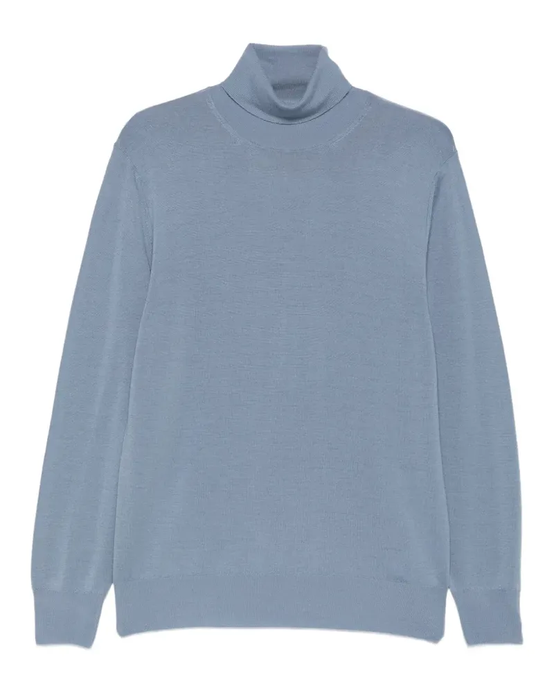 Canali Klassischer Rollkragenpullover - Blau Blau