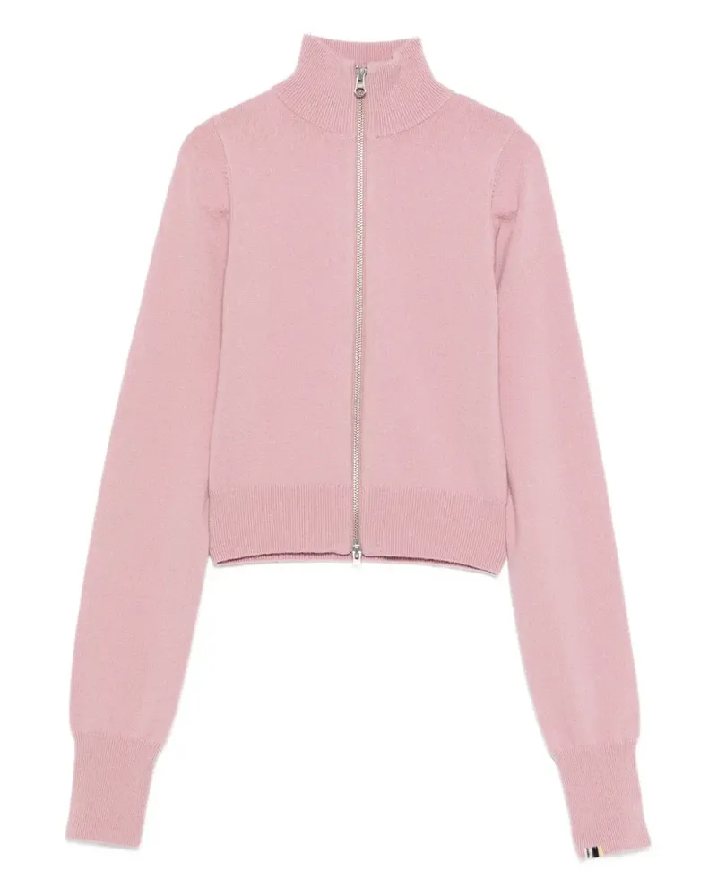 extreme cashmere Cropped-Cardigan mit Reißverschluss - Rosa Rosa