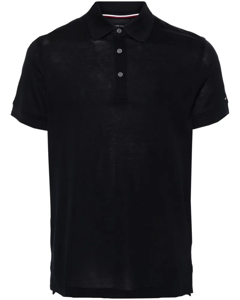 Tommy Hilfiger Pikee-Poloshirt mit Logo-Stickerei - Blau Blau