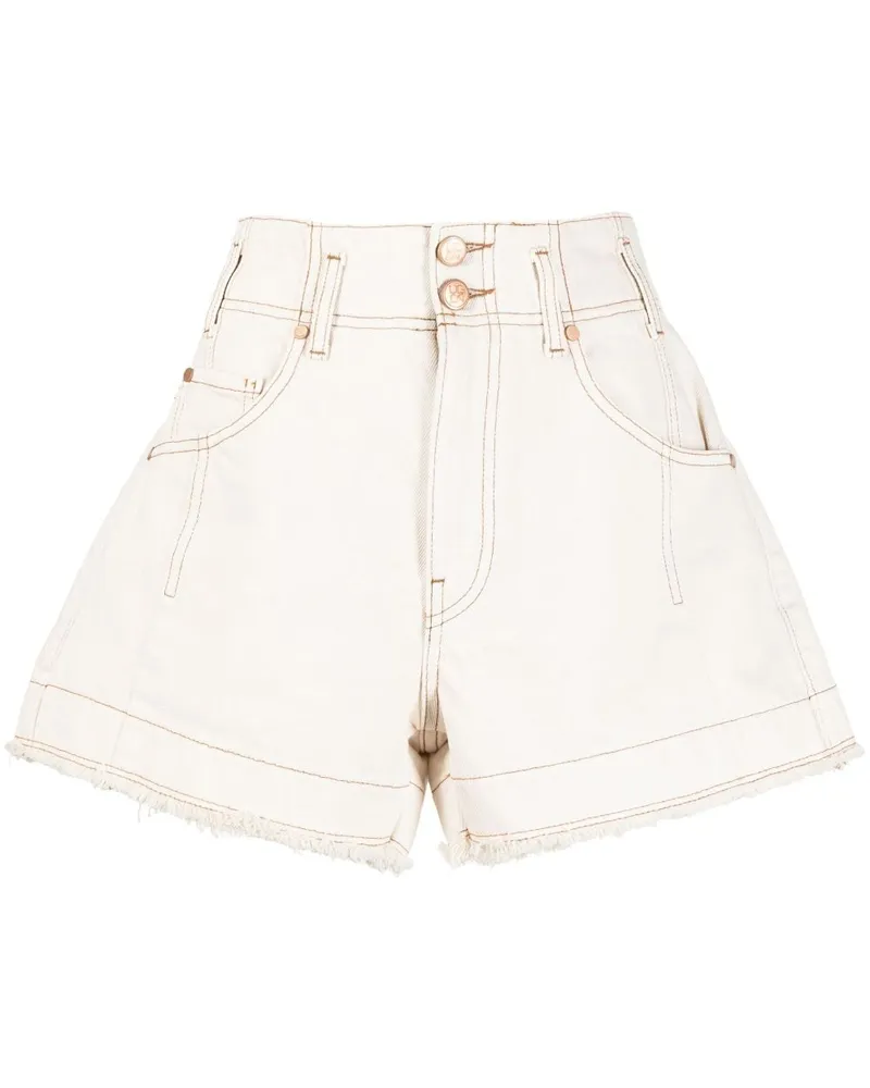 Ulla Johnson Weite Shorts mit hohem Bund - Weiß Weiß