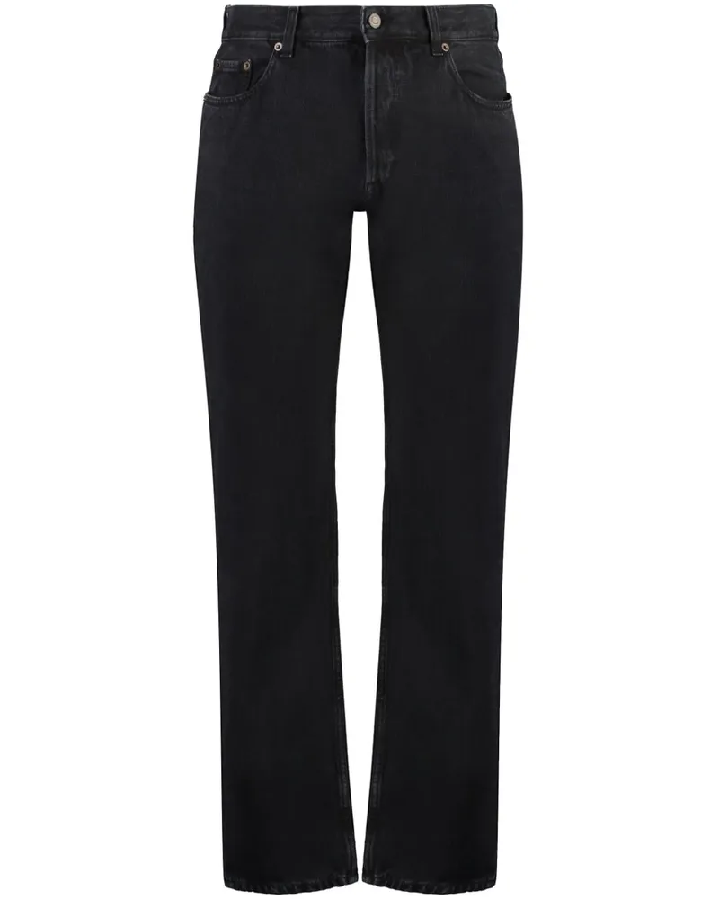 Saint Laurent Jeans mit geradem Bein - Schwarz Schwarz