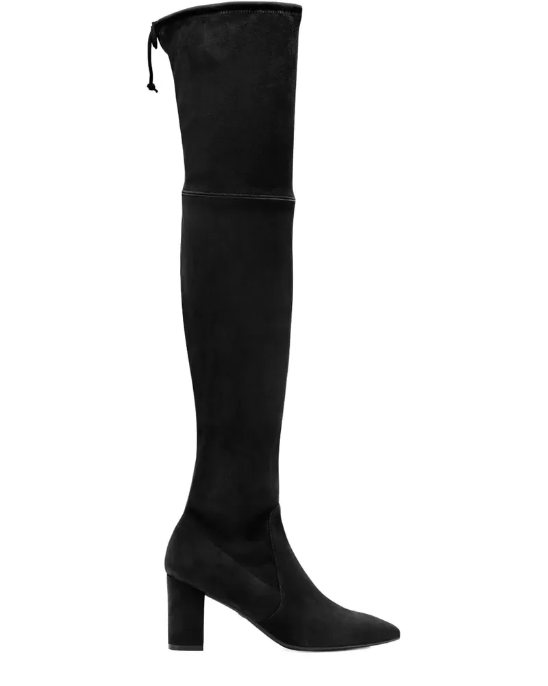 Stuart Weitzman 75mm Lesley tie-back over-the-knee boots - Schwarz Schwarz