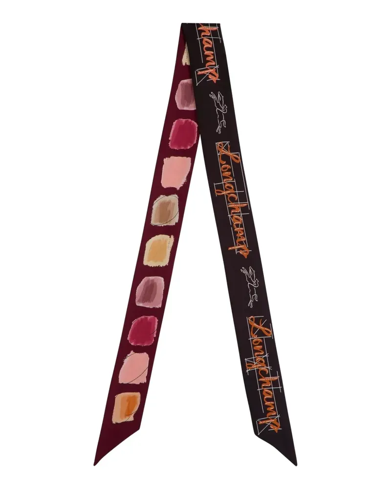 Longchamp La Palette  Seidenschal mit Print - Braun Braun