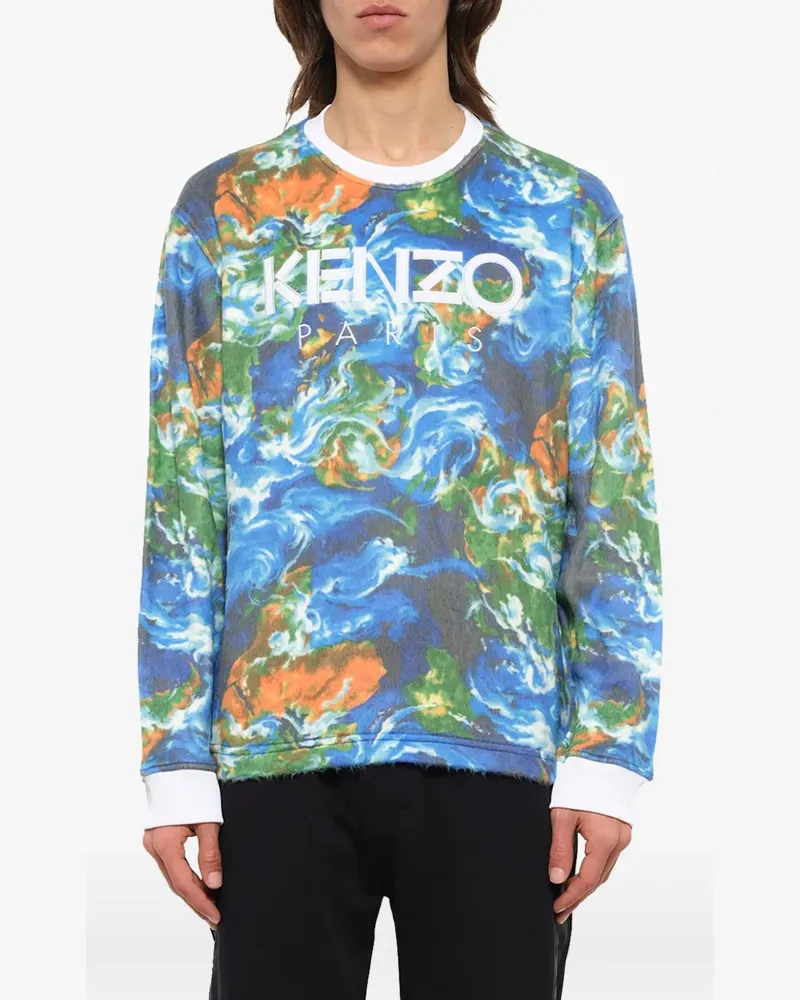 Kenzo Sweatshirt mit Logo-Print - Blau Blau