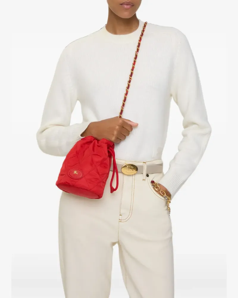 Burberry Horseshoe Beuteltasche mit Kettenriemen - Rot Rot