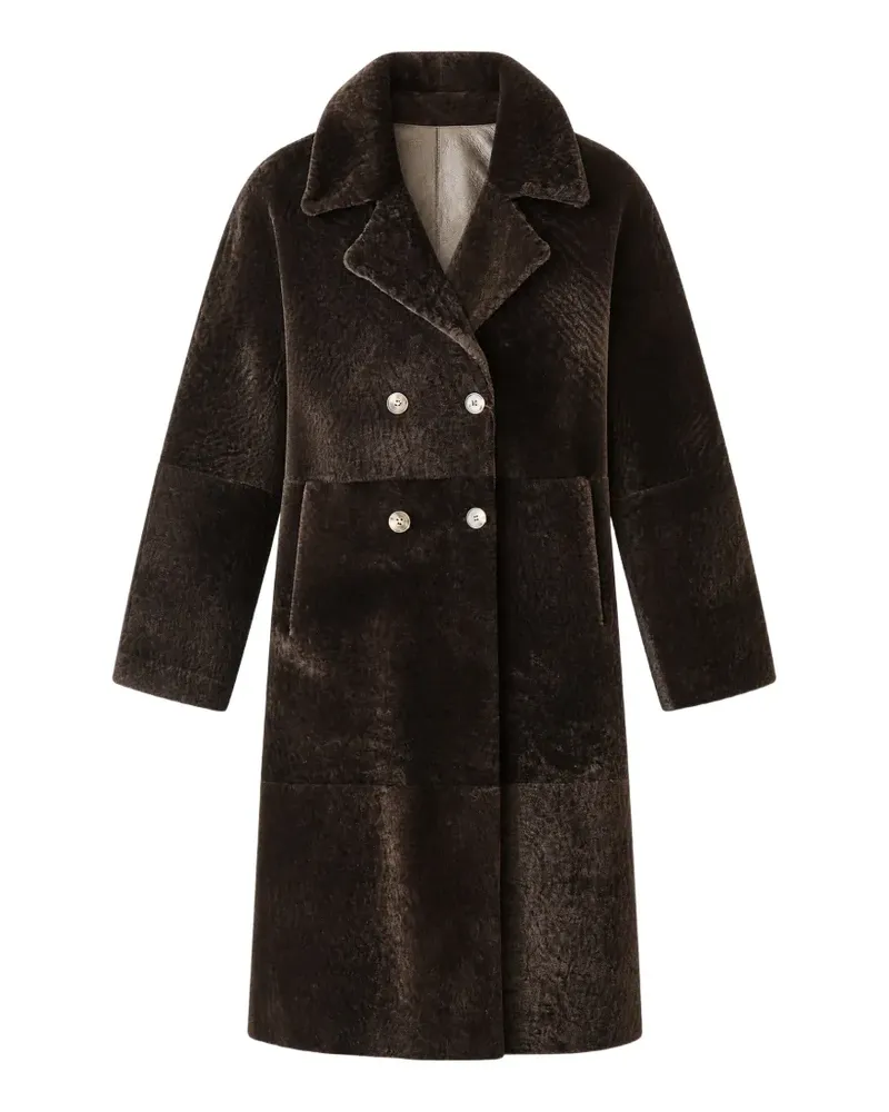 ASPESI double-breasted shearling jacket - Braun Braun