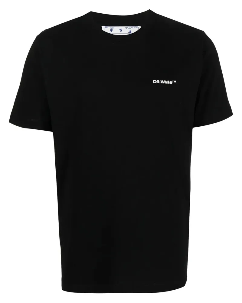 OFF-WHITE T-Shirt mit Logo-Print - Schwarz Schwarz