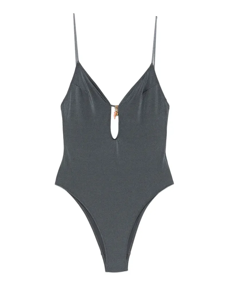 MC2 Saint Barth Cut-Out-Badeanzug mit Anhänger - Blau Blau
