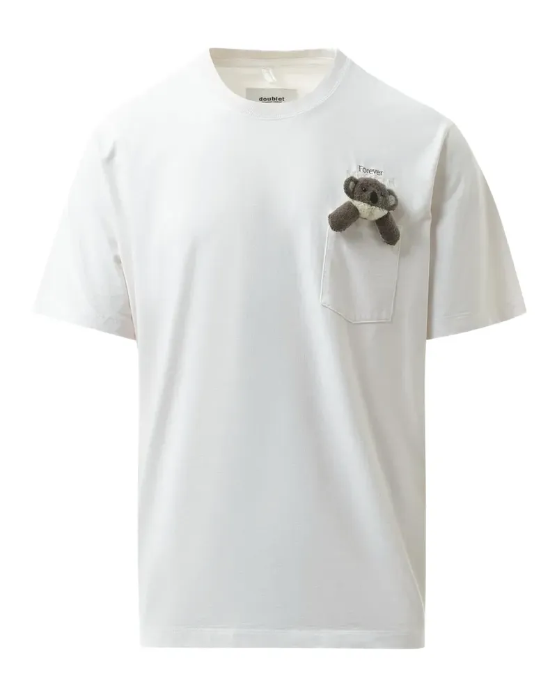 Doublet x Marais Koala T-Shirt mit Stoffdetail - Weiß Weiß