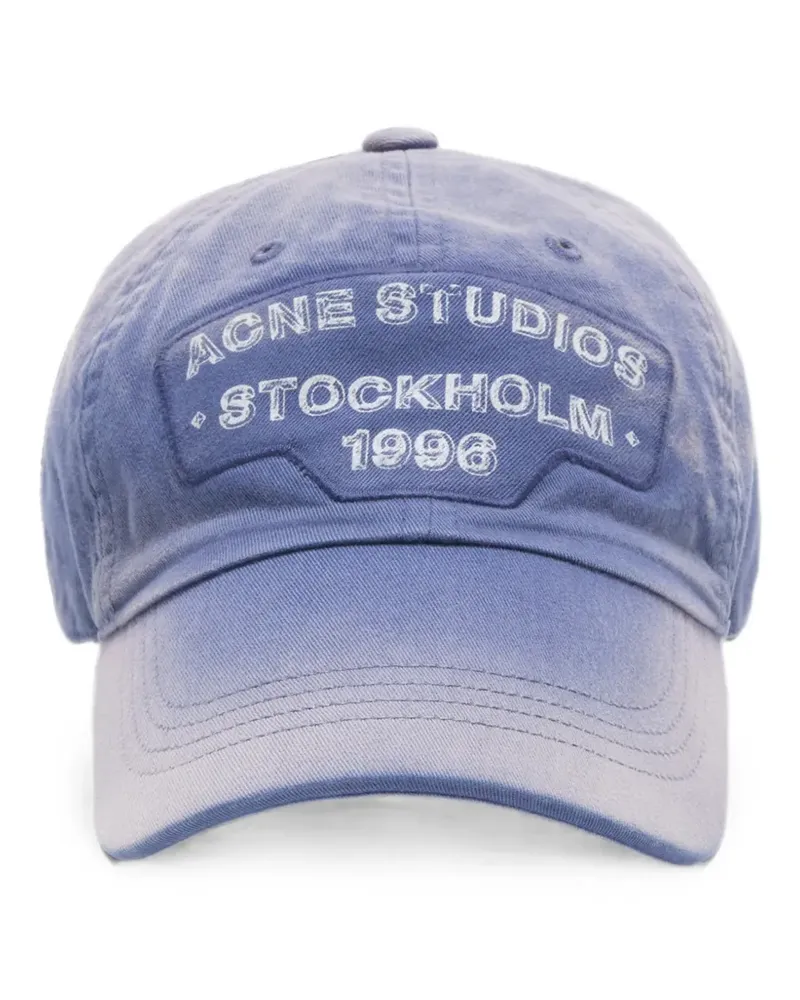 Acne Studios Baseballkappe mit Logo-Patch - Blau Blau
