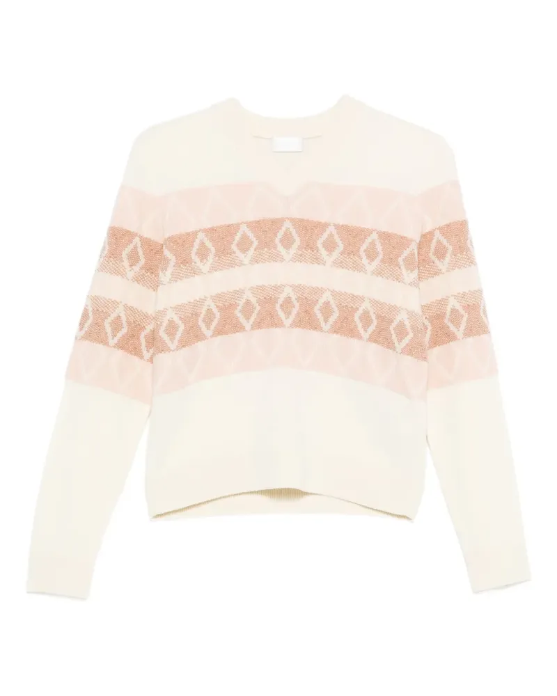 Moncler Pullover mit geometrischem Muster - Nude Nude