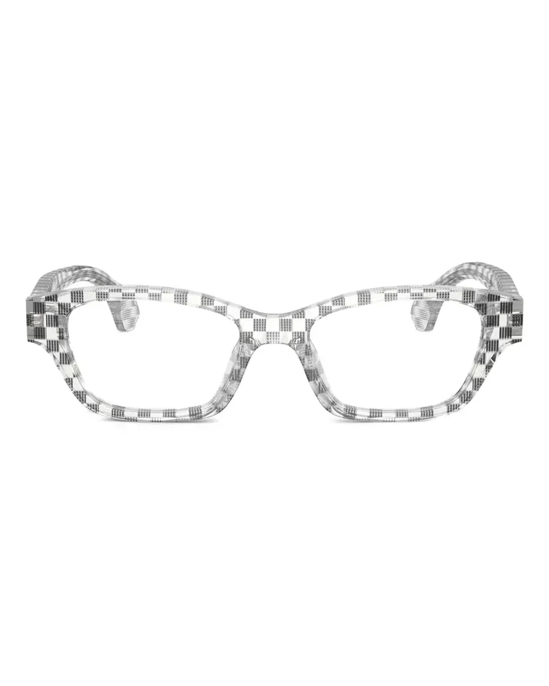 Alain Mikli Karierte Brille mit geometrischem Gestell - Schwarz Schwarz