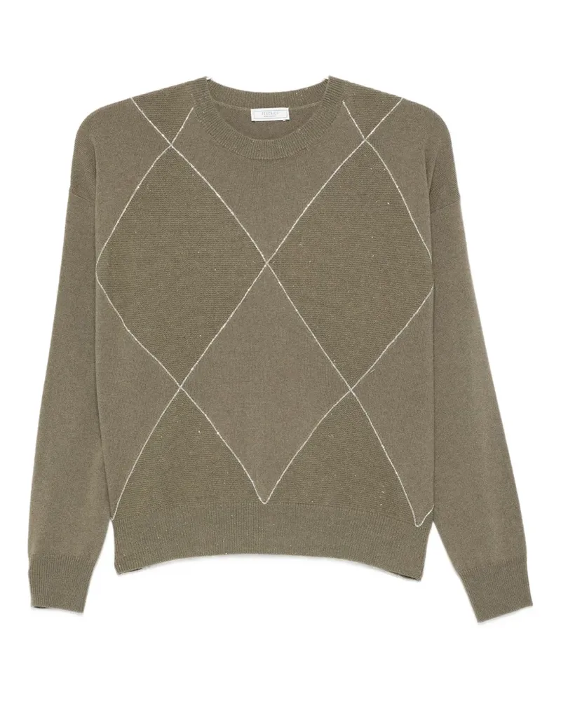 Peserico Pullover mit Rautenmuster - Grün Grün