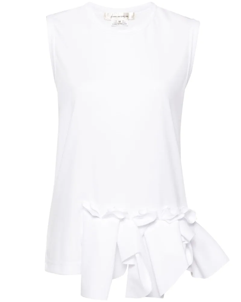 Comme des Garçons Gerüschtes Top - Weiß Weiß