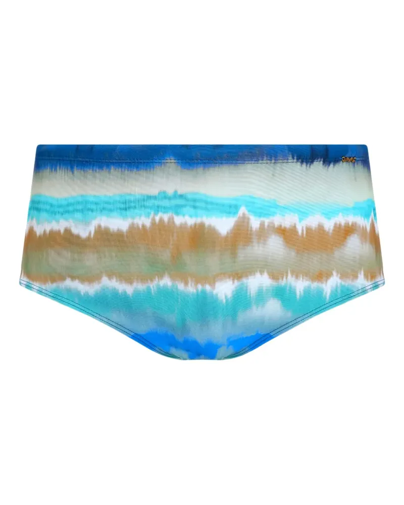 Amir Slama Badeshorts mit Batikmuster - Blau Blau