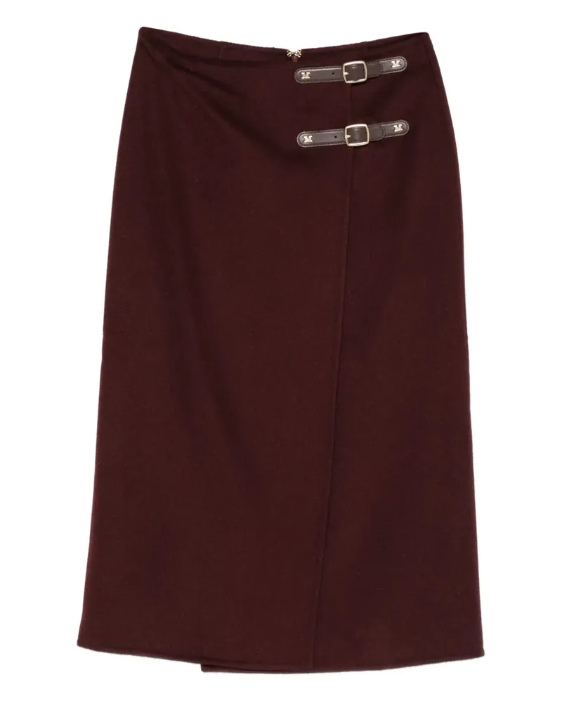 Max Mara Wickelrock mit Schnalle - Rot Rot