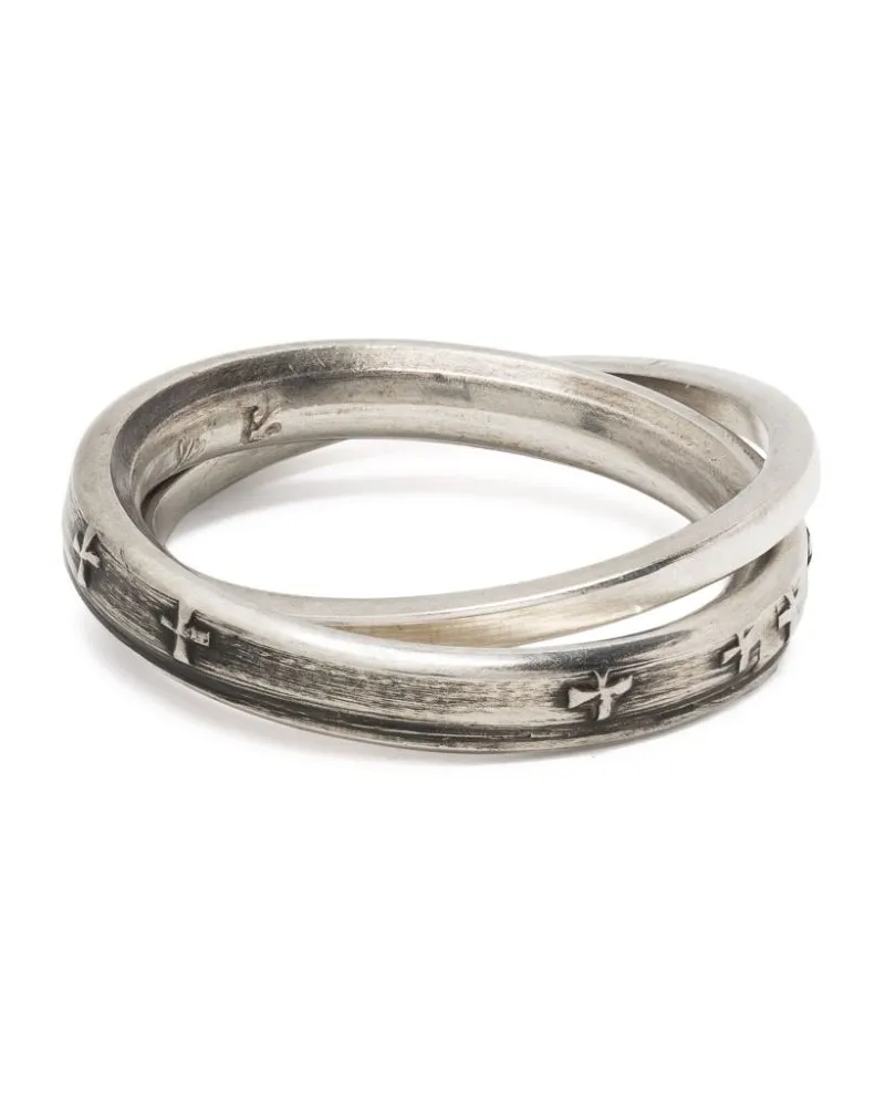 WERKSTATT:MÜNCHEN Unite Ring im Layering-Look - Silber Silber