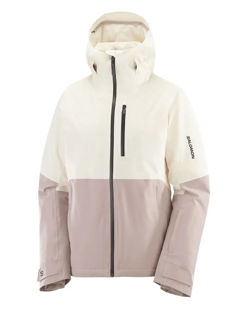 Salomon Kapuzenjacke in Colour-Block-Optik - Nude Nude