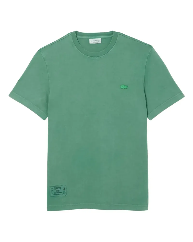 Lacoste T-Shirt mit Logo-Stickerei - Grün Grün