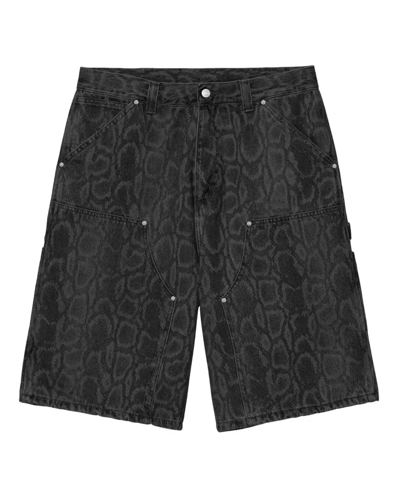 Carhartt WIP OG Doible Knee snake print shorts - Schwarz Schwarz