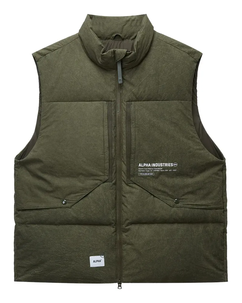 Alpha Industries Gesteppte Weste mit Tasche - Grün Grün