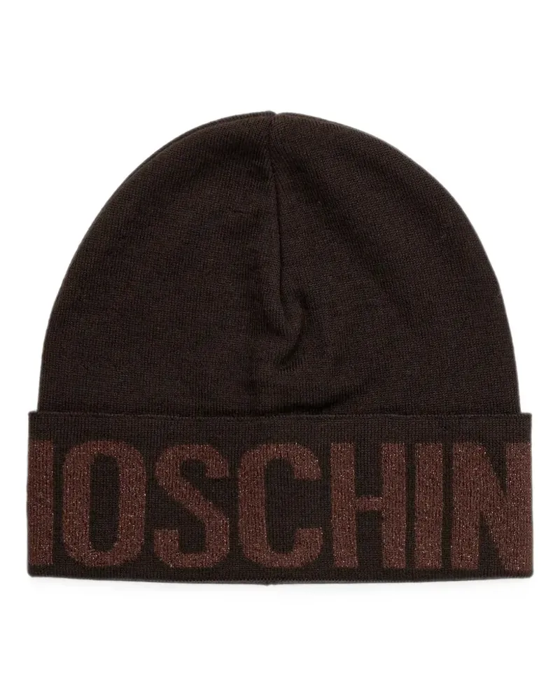 Moschino Beanie mit Logo-Verzierung - Braun Braun