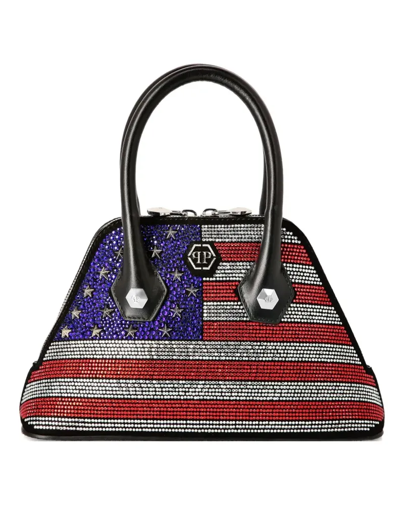 Philipp Plein Majestic Strass US Handtasche mit Flagge - Mehrfarbig Mehrfarbig