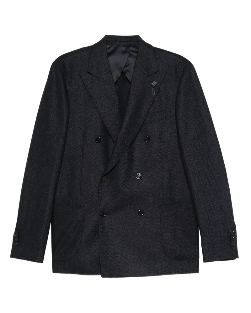 LARDINI double-breasted blazer - Schwarz Schwarz