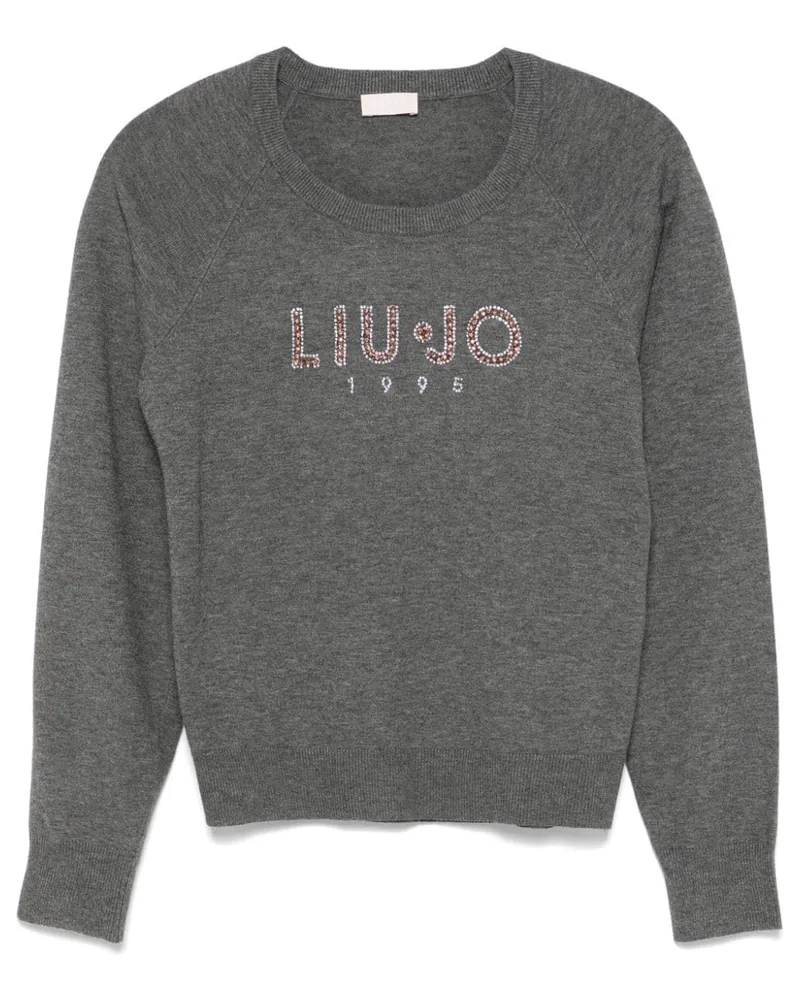 Liu Jo Pullover mit Logo-Applikation - Grau Grau