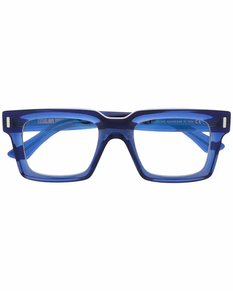 Cutler and Gross Brille mit eckigem Gestell - Blau Blau