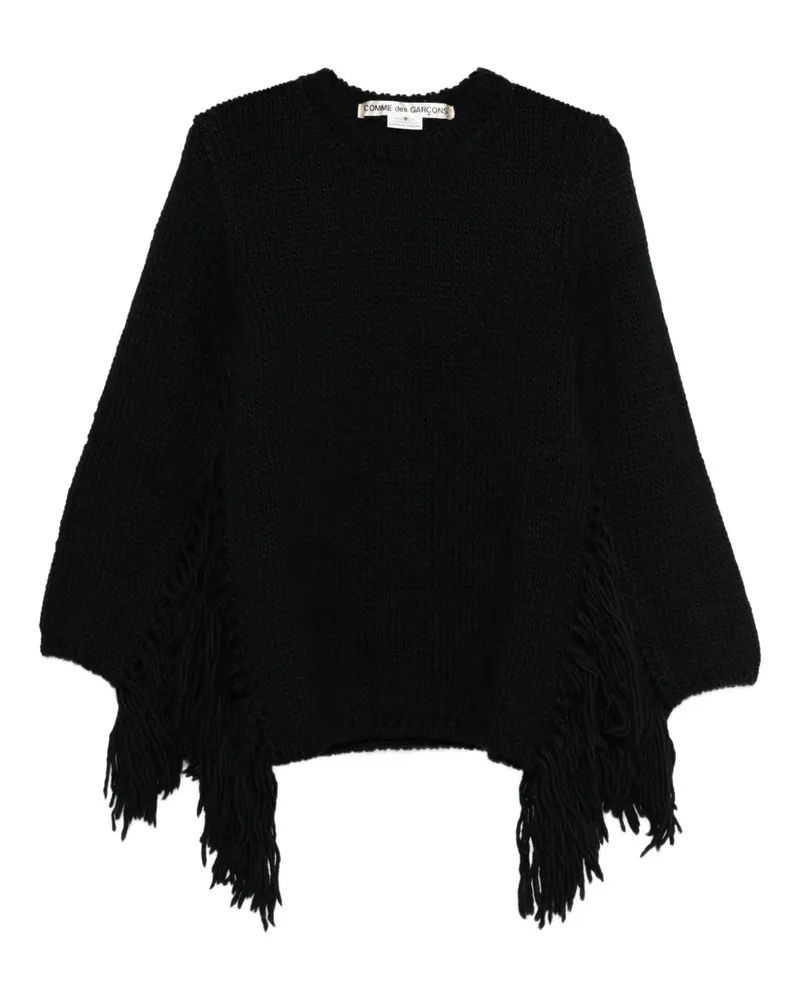 Comme des Garçons Pullover mit Fransen - Schwarz Schwarz