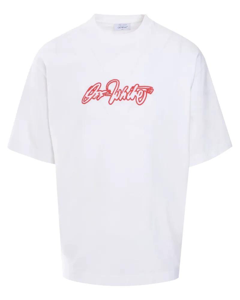 OFF-WHITE Script Outline T-Shirt - Weiß Weiß