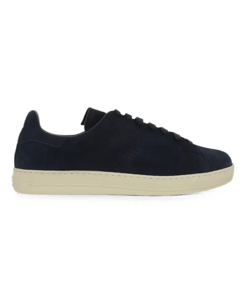 Tom Ford perforated-detail lace-up sneakers - Blau Blau
