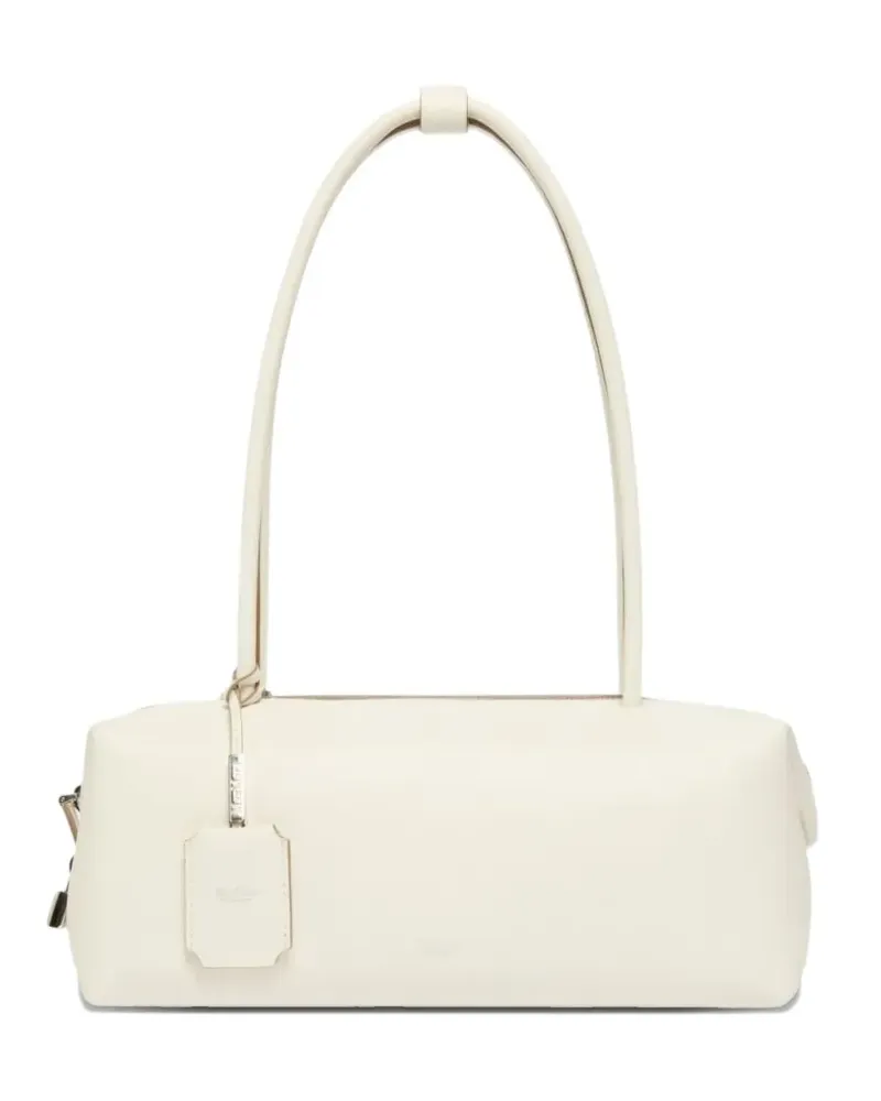 Max Mara Reißverschluss-Schultertasche mit Henkel - Weiß Weiß