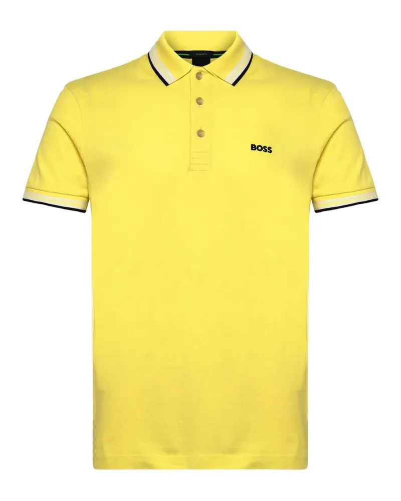 HUGO BOSS Poloshirt mit Kontrastdetails - Gelb Gelb