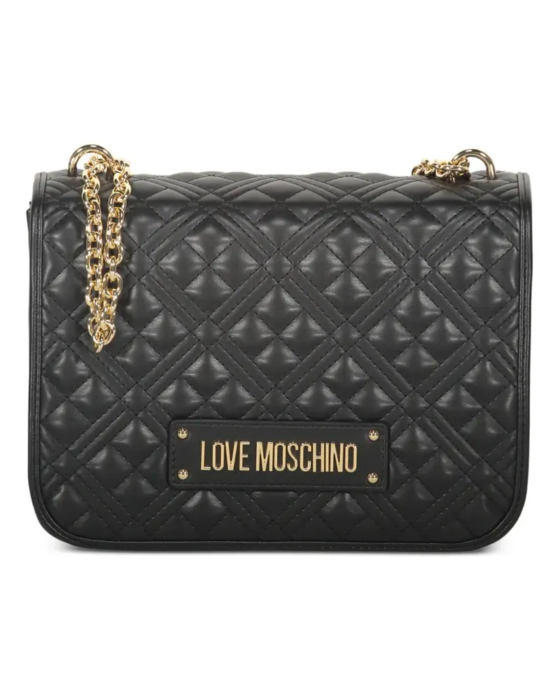 Moschino quilted chain shoulder bag - Schwarz Schwarz