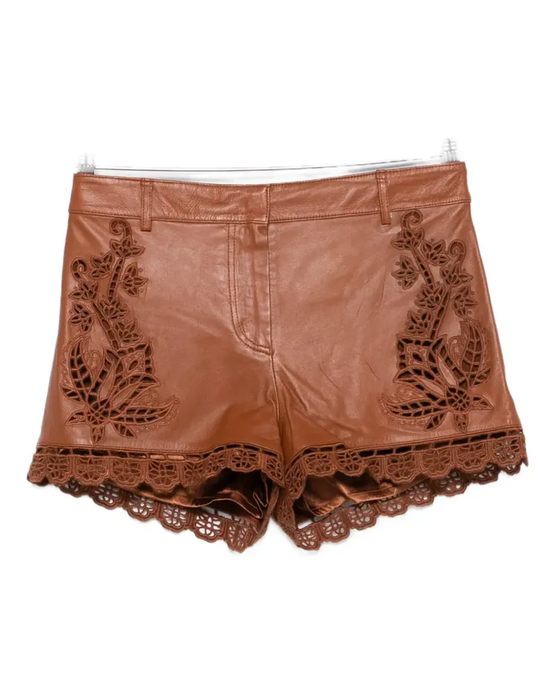FARM Rio Richilieu leather shorts - Braun Braun