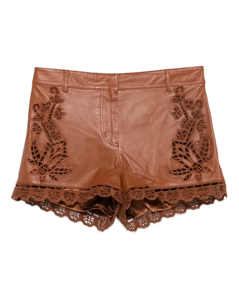 FARM Rio Richilieu leather shorts - Braun Braun