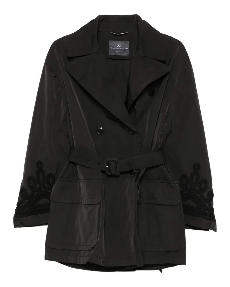Ermanno Scervino Doppelreihiger Trenchcoat - Schwarz Schwarz